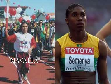 Nancy Navalta and Caster Semenya 