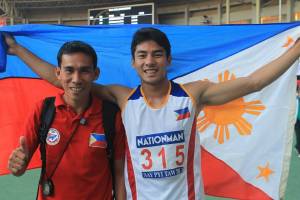 Coach Sean with SEA Games Champion in Decathlon Jesson Ramil Cid.