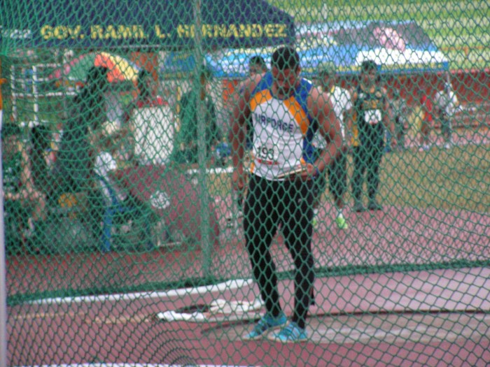 Stuart in action during the Discus Throw- Airnel T. Abarra